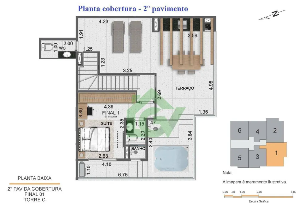 Cobertura, 3 quartos, 149 m² - Foto 2