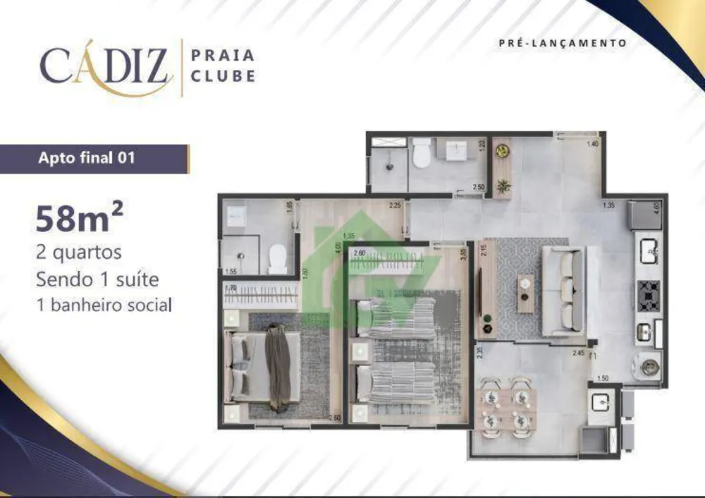 Apartamento, 2 quartos, 61 m² - Foto 4