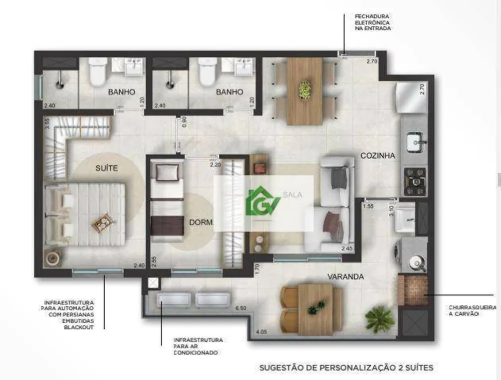 Apartamento, 2 quartos, 55 m² - Foto 10