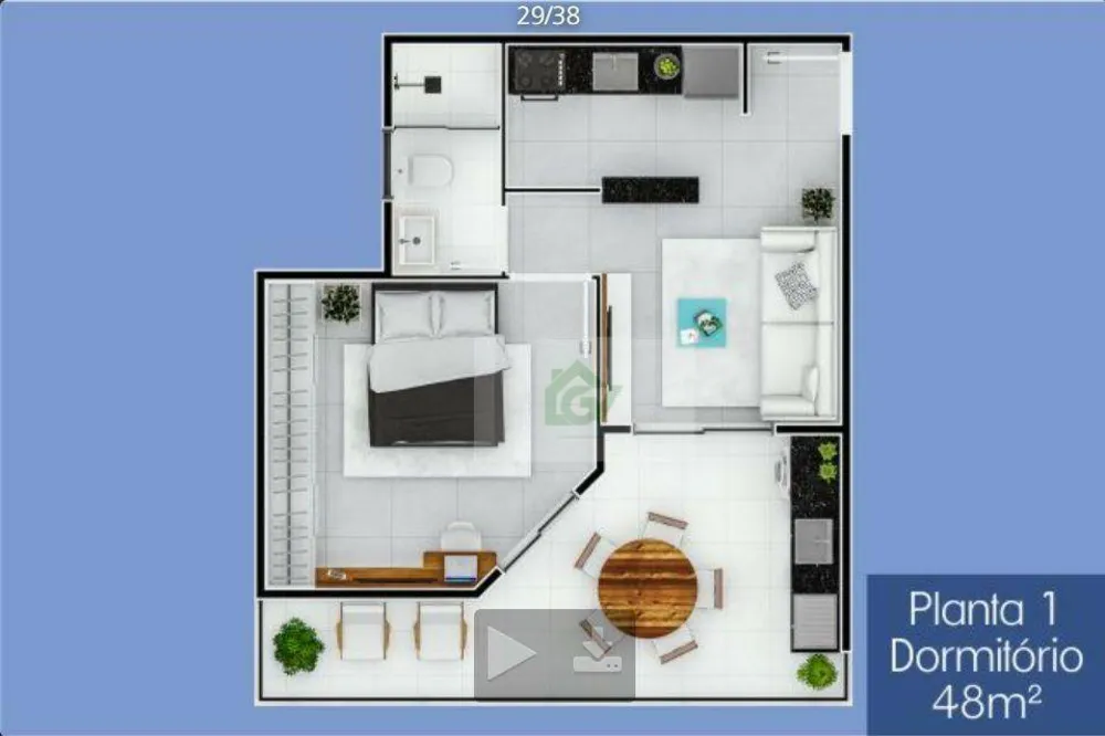 Apartamento, 1 quarto, 48 m² - Foto 11
