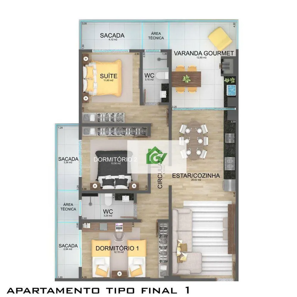 Apartamento, 3 quartos, 97 m² - Foto 10