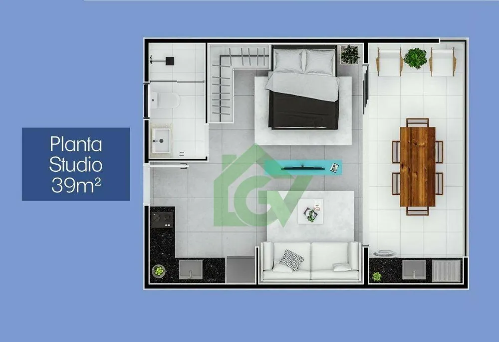 Kitnet-Studio, 39 m² - Foto 8