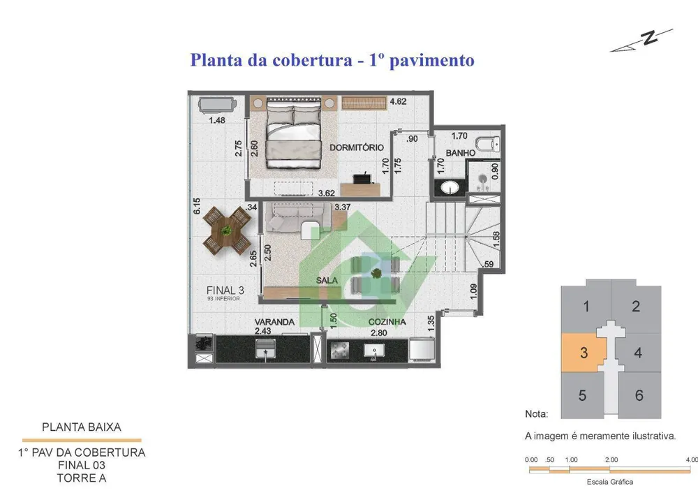 Cobertura, 2 quartos, 107 m² - Foto 2