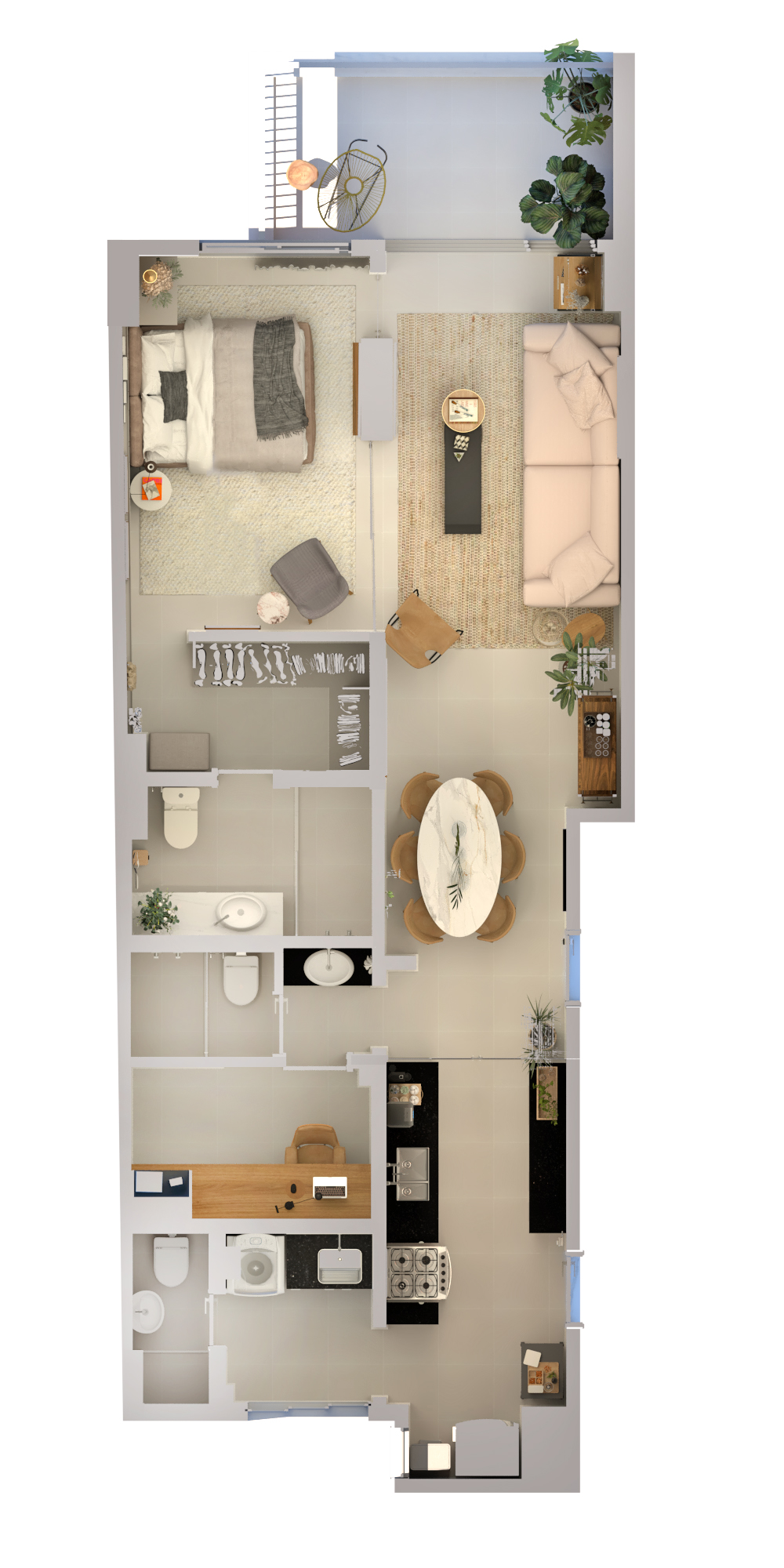 Apartamento à venda com 1 quarto, 81m² - Foto 2