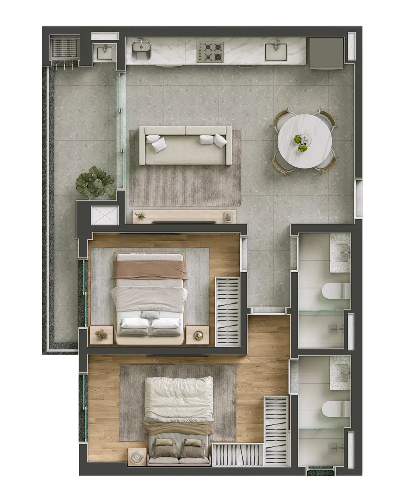 Apartamento, 2 quartos, 65 m² - Foto 11
