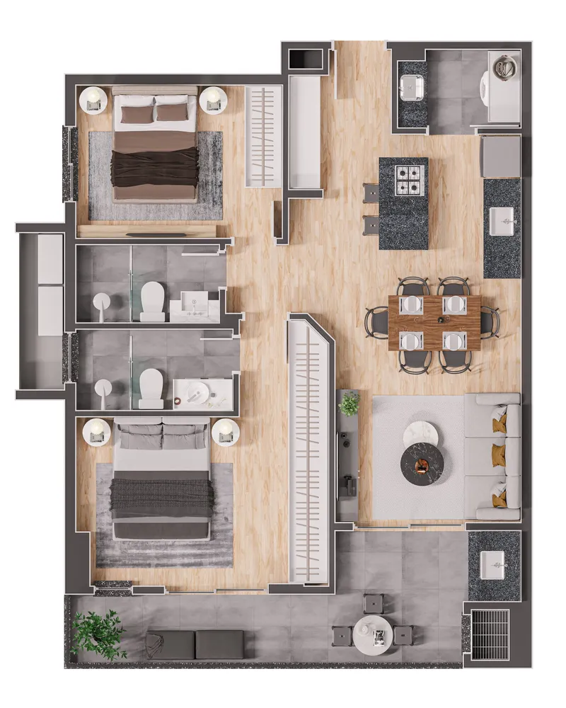 Apartamento, 2 quartos, 76 m² - Foto 4