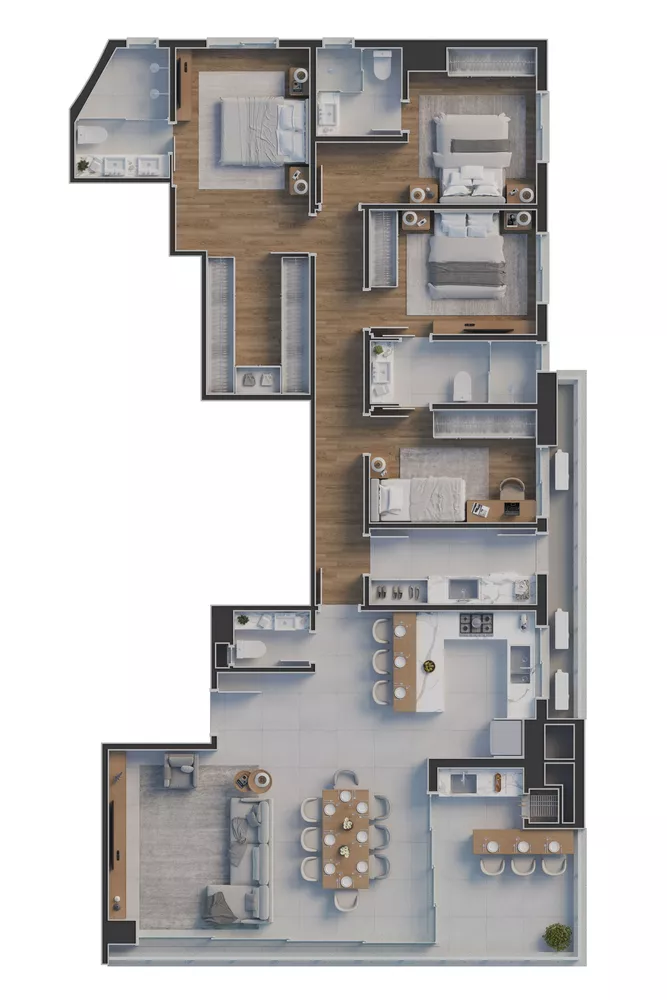 Apartamento, 3 quartos, 139 m² - Foto 2