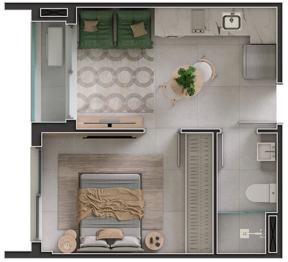 Apartamento, 1 quarto, 34 m² - Foto 9