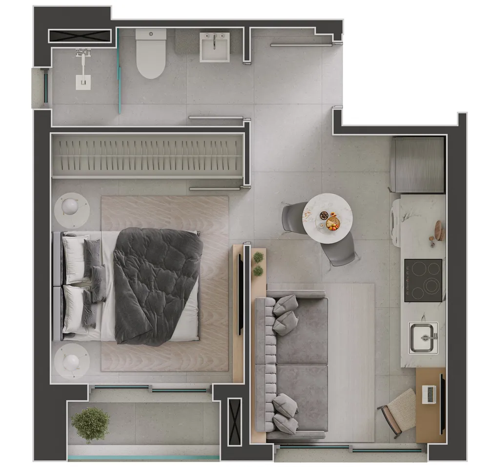 Apartamento, 1 quarto, 34 m² - Foto 17