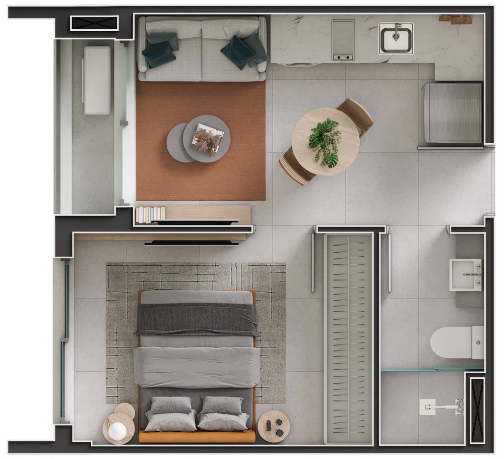 Apartamento, 1 quarto, 34 m² - Foto 13