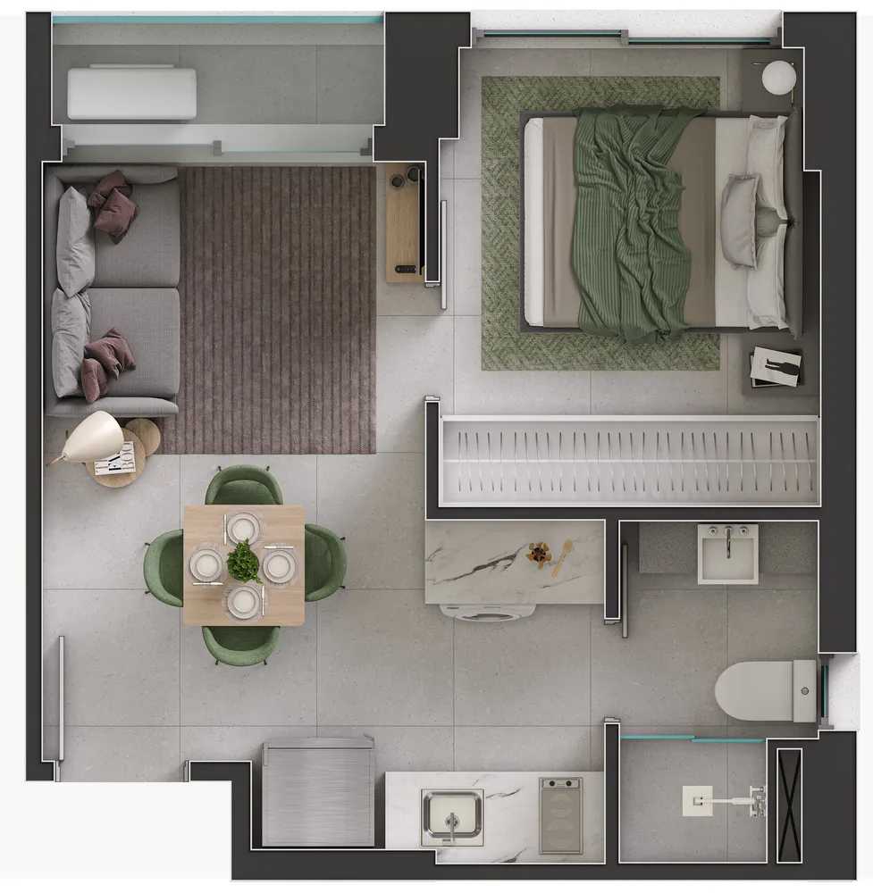 Apartamento, 1 quarto, 34 m² - Foto 11