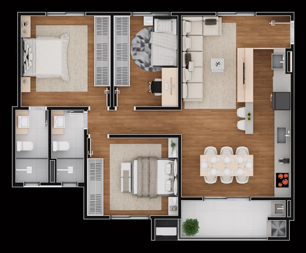 Apartamento, 3 quartos, 78 m² - Foto 4