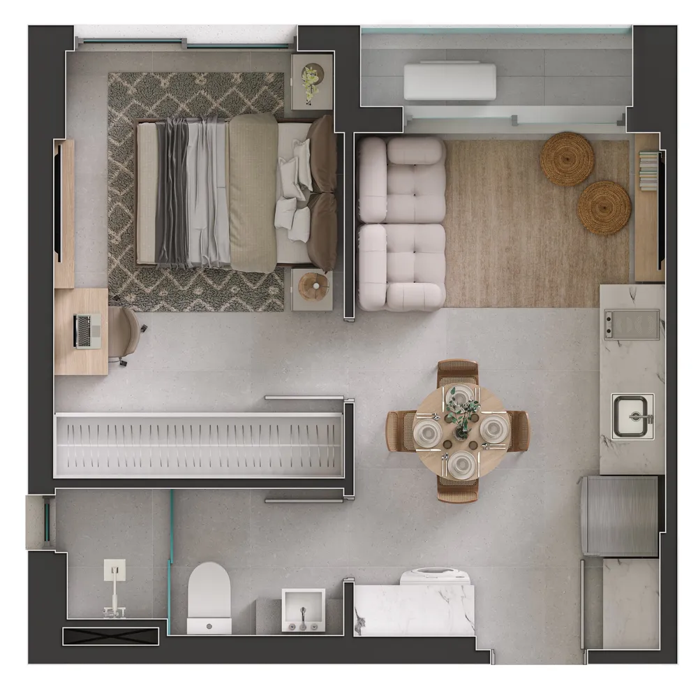 Apartamento, 1 quarto, 34 m² - Foto 7