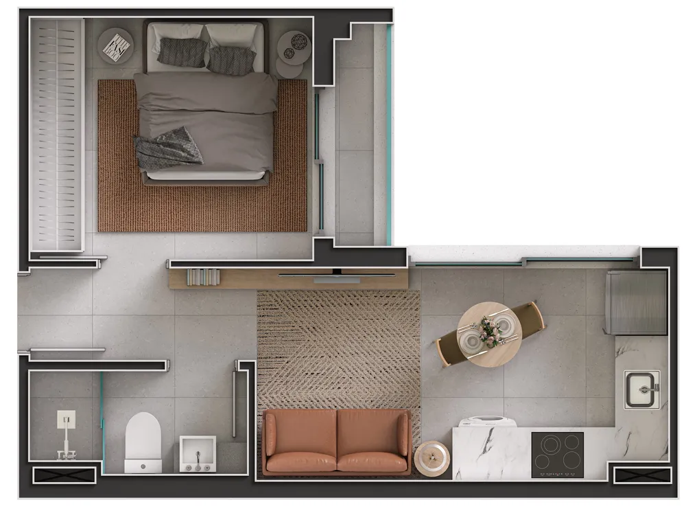 Apartamento, 1 quarto, 34 m² - Foto 10