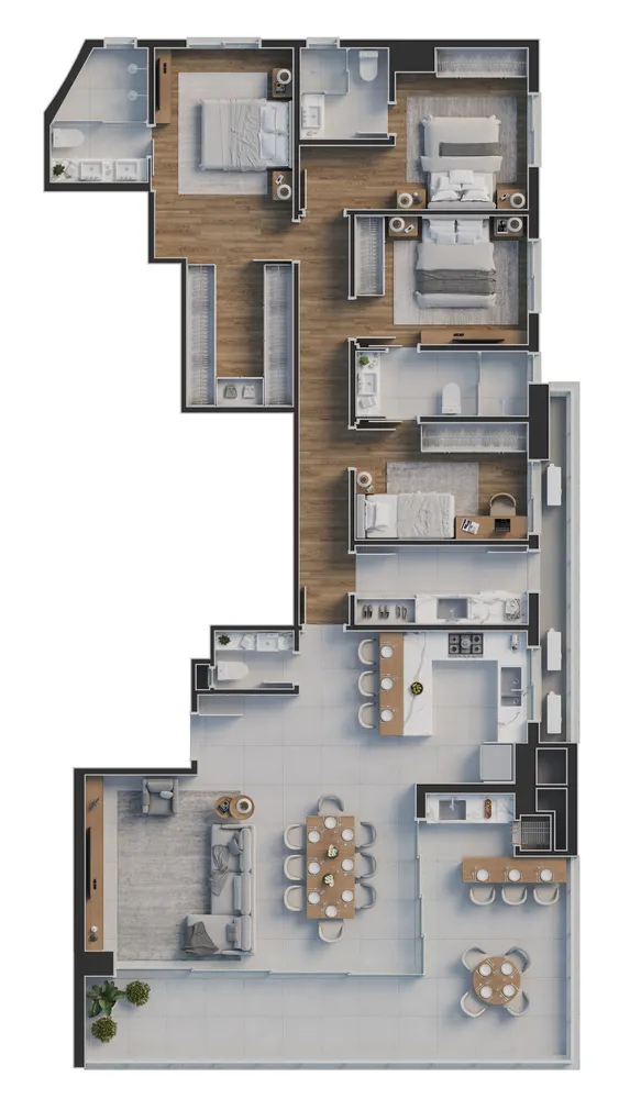 Apartamento, 4 quartos, 161 m² - Foto 3