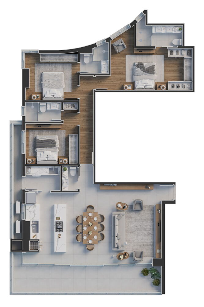 Apartamento, 3 quartos, 139 m² - Foto 2