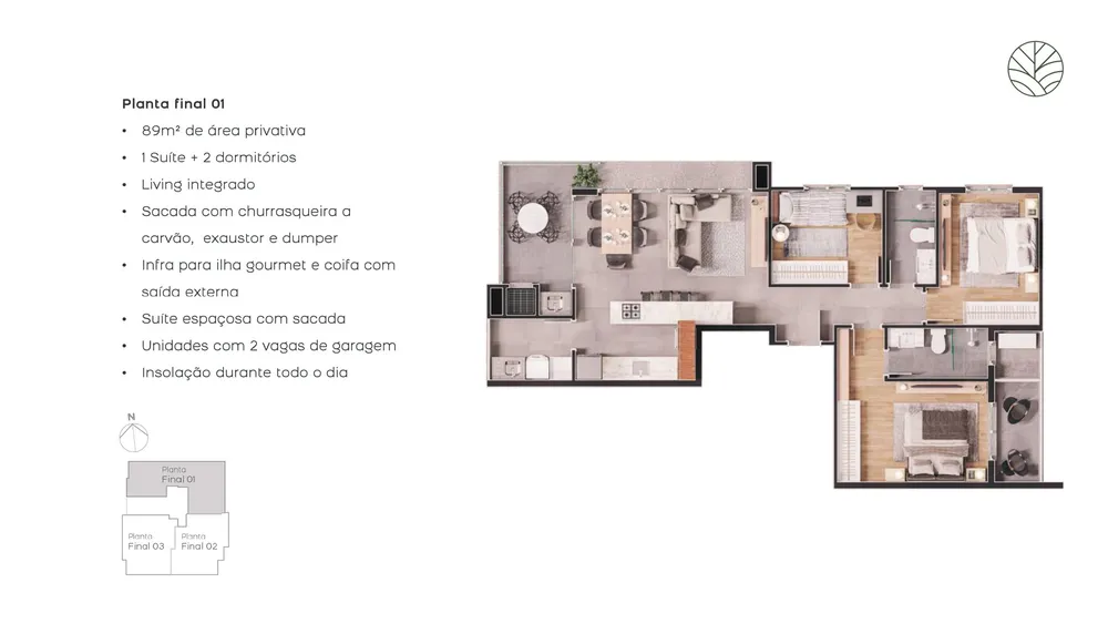 Apartamento, 2 quartos, 67 m² - Foto 1