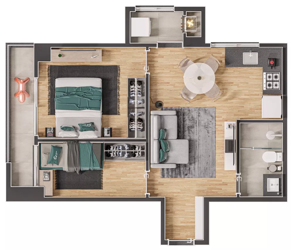 Apartamento, 3 quartos, 76 m² - Foto 4