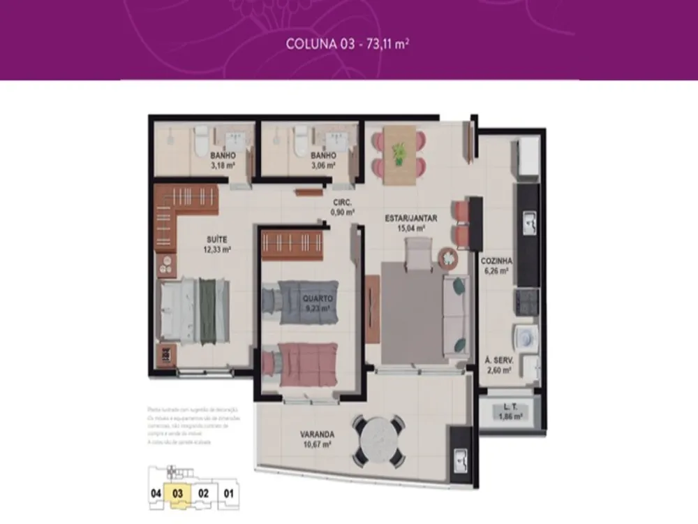 Apartamento, 2 quartos, 73 m² - Foto 8