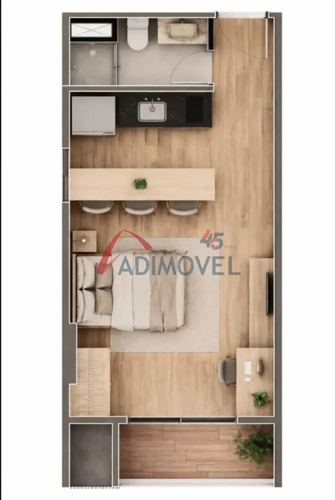 Apartamento, 1 quarto, 26 m² - Foto 8
