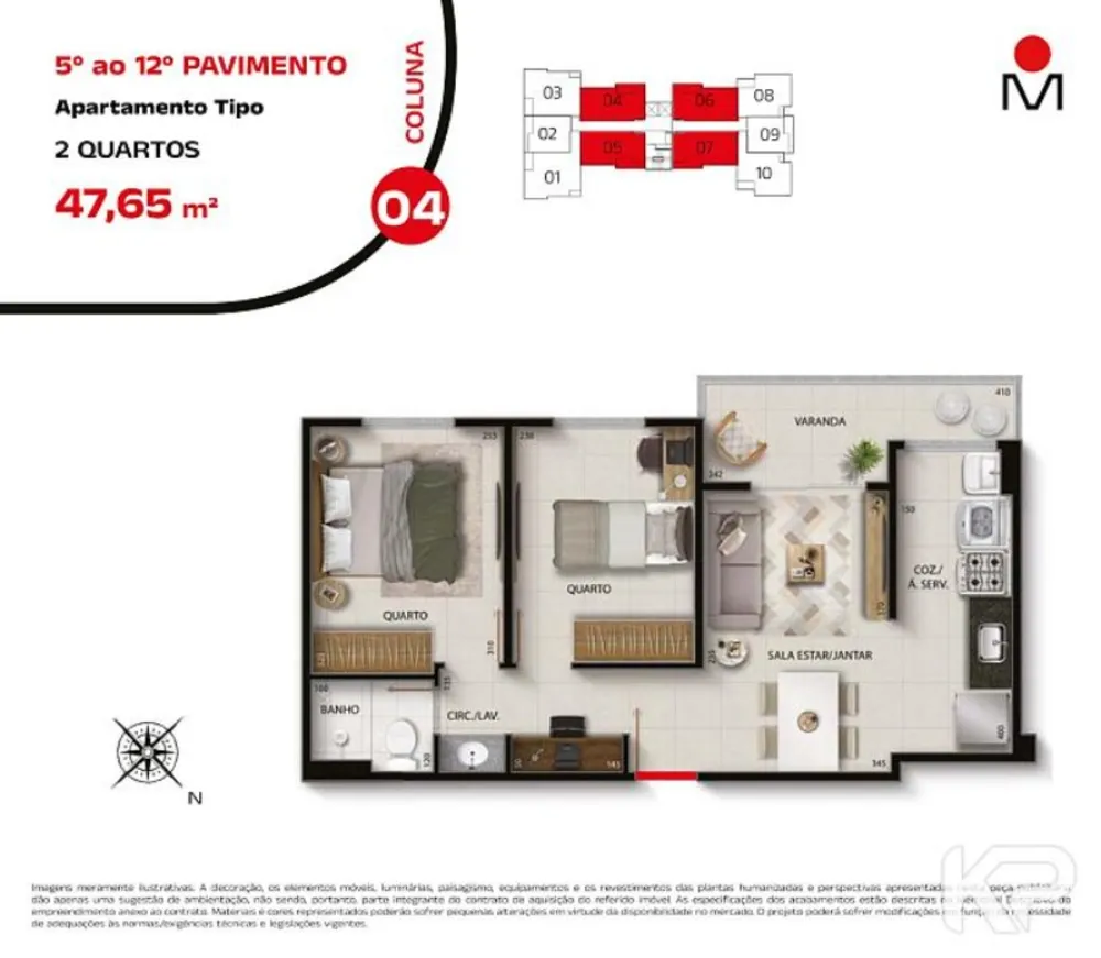 Apartamento, 2 quartos, 52 m² - Foto 11
