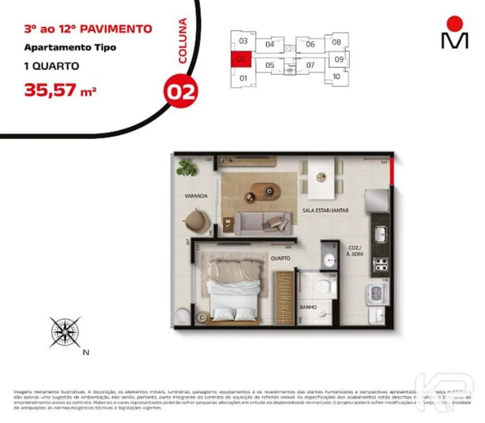 Apartamento, 2 quartos, 52 m² - Foto 9