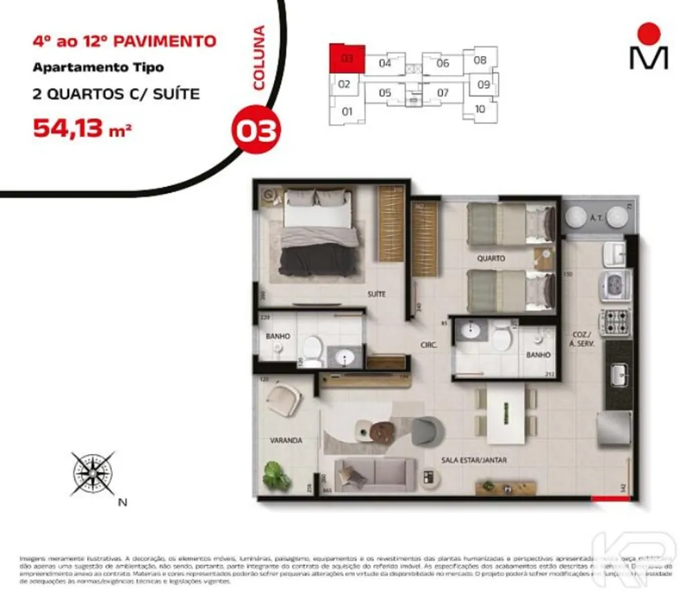 Apartamento, 2 quartos, 52 m² - Foto 6