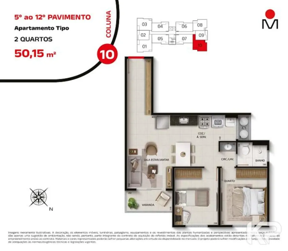 Apartamento, 2 quartos, 52 m² - Foto 7