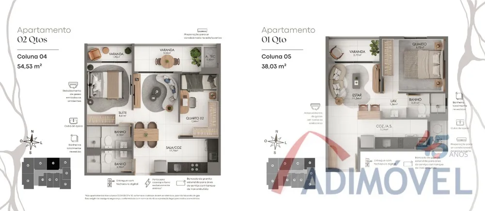 Apartamento, 2 quartos, 54 m² - Foto 11