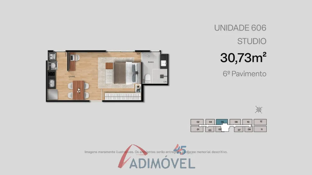 Apartamento, 1 quarto, 23 m² - Foto 10