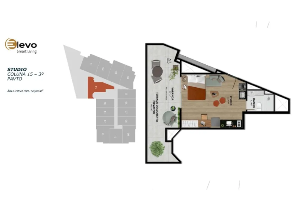 Apartamento, 1 quarto, 31 m² - Foto 12