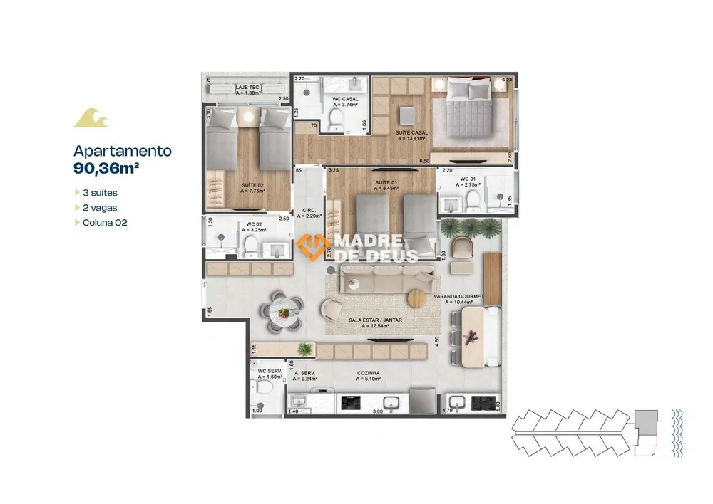 Apartamento, 2 quartos, 62 m² - Foto 7