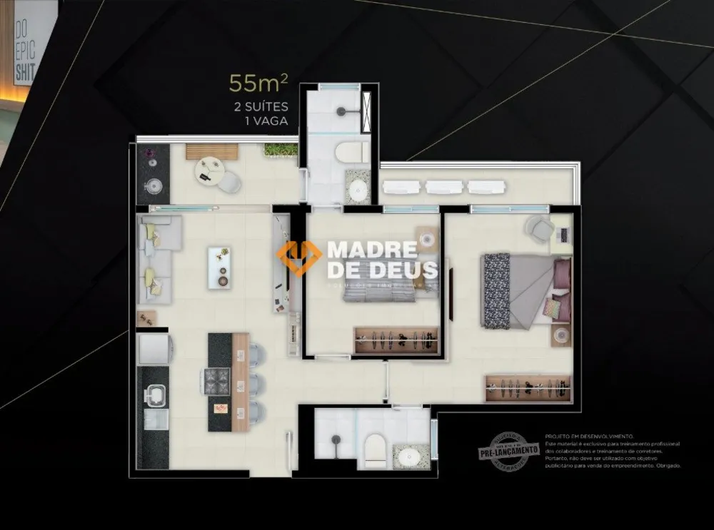 Apartamento, 2 quartos, 55 m² - Foto 12