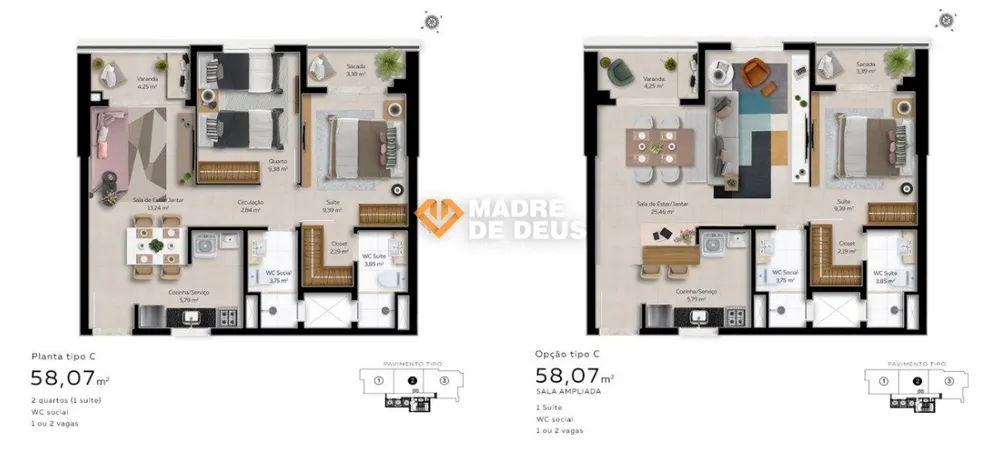 Apartamento, 2 quartos, 58 m² - Foto 12