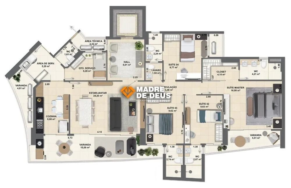Apartamento, 5 quartos, 166 m² - Foto 11