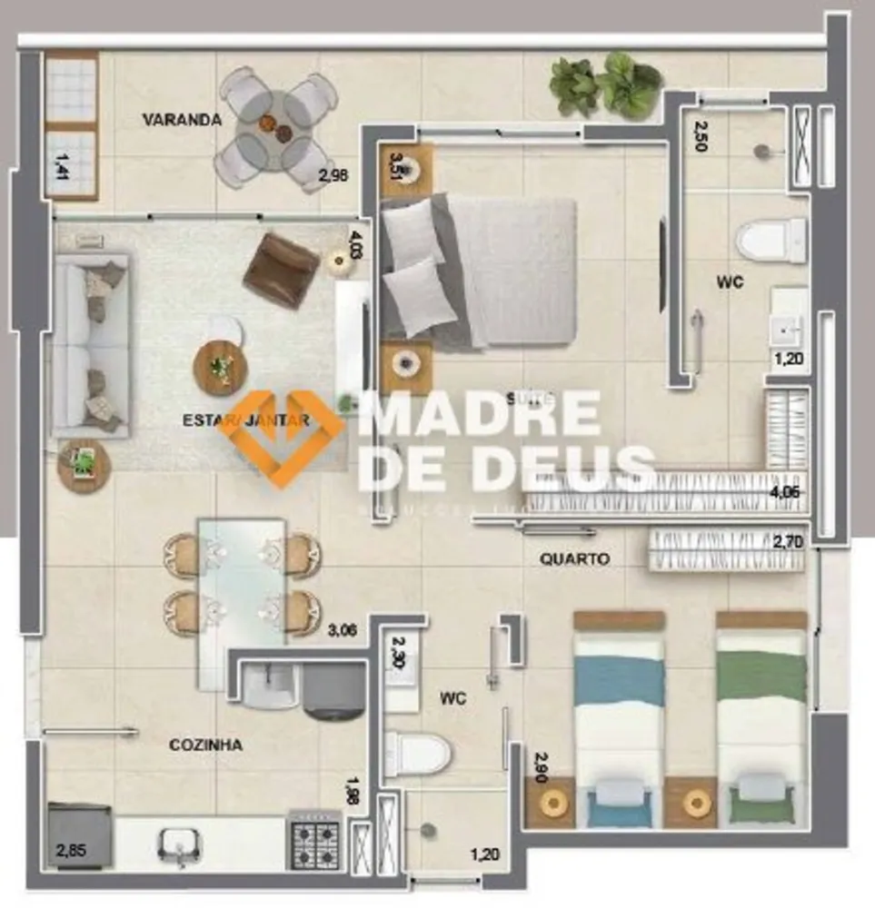 Apartamento, 2 quartos, 61 m² - Foto 4