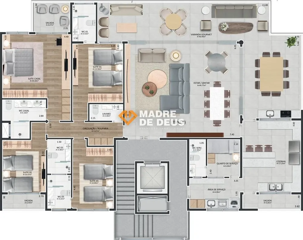 Apartamento, 3 quartos, 115 m² - Foto 7