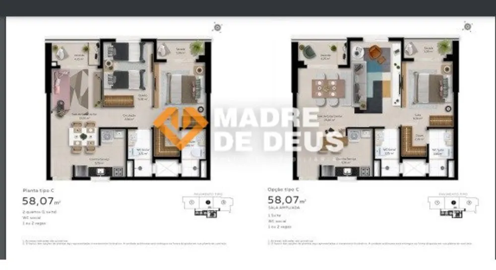Apartamento, 2 quartos, 58 m² - Foto 3