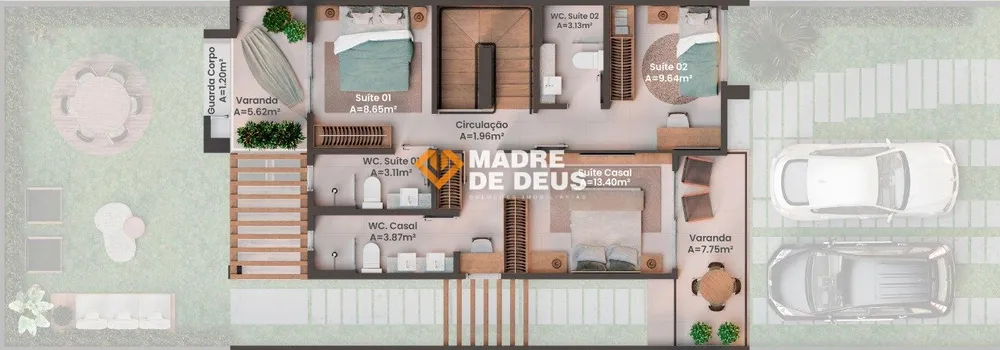 Casa de Condomínio, 4 quartos - Foto 2