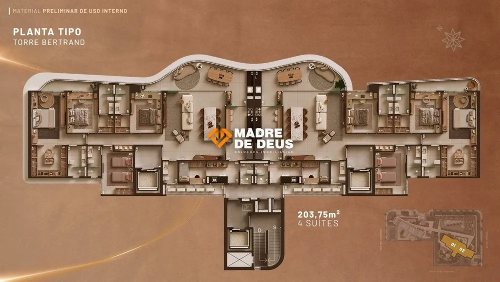 Apartamento, 4 quartos, 163 m² - Foto 1