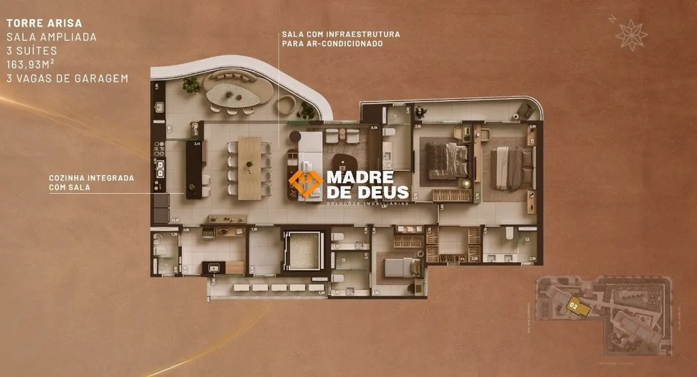 Apartamento, 4 quartos, 163 m² - Foto 2