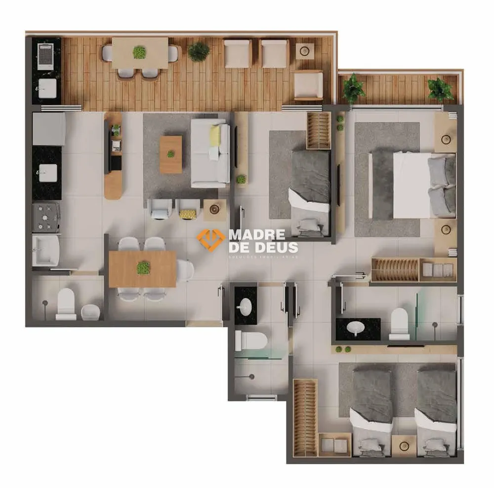 Apartamento, 3 quartos, 75 m² - Foto 2