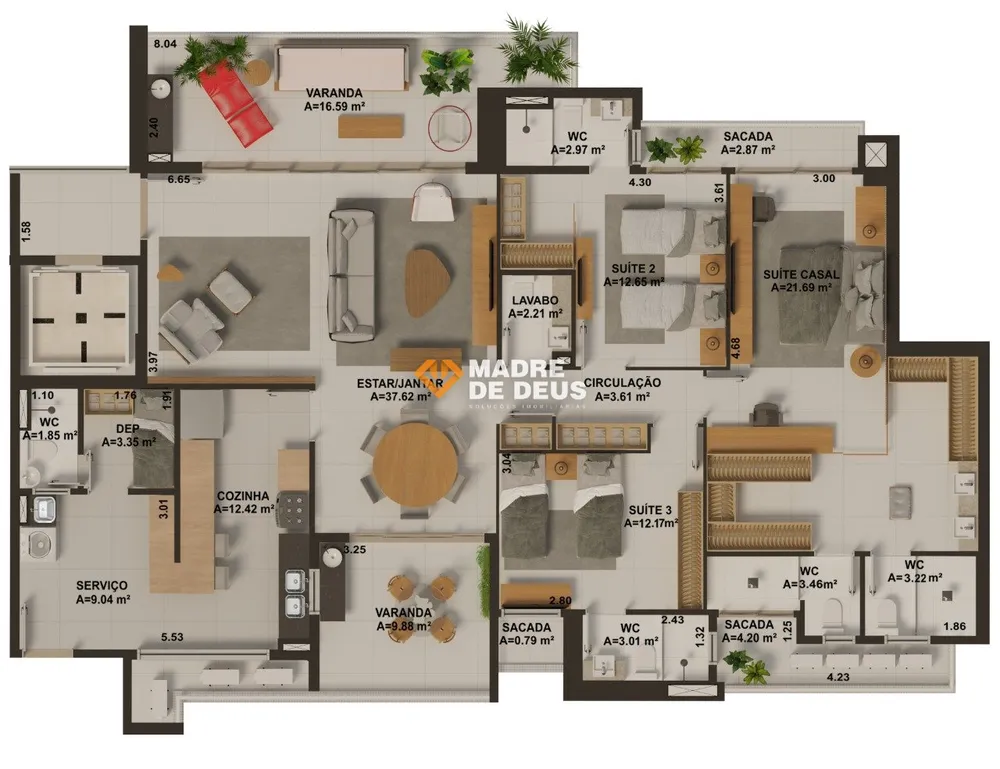 Apartamento, 3 quartos, 205 m² - Foto 7