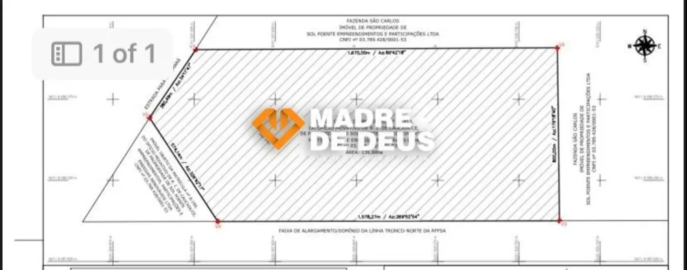 Terreno, 140 hectares - Foto 1