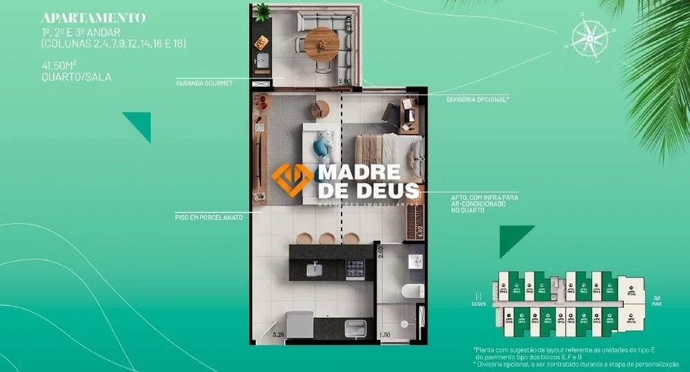 Apartamento, 1 quarto, 38 m² - Foto 8