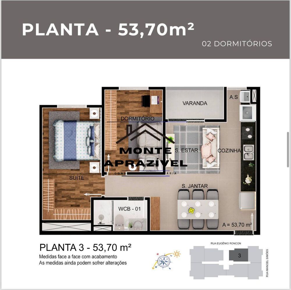 Apartamento, 2 quartos, 57 m² - Foto 2
