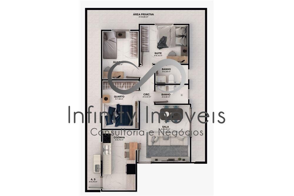 Apartamento, 3 quartos, 123 m² - Foto 2