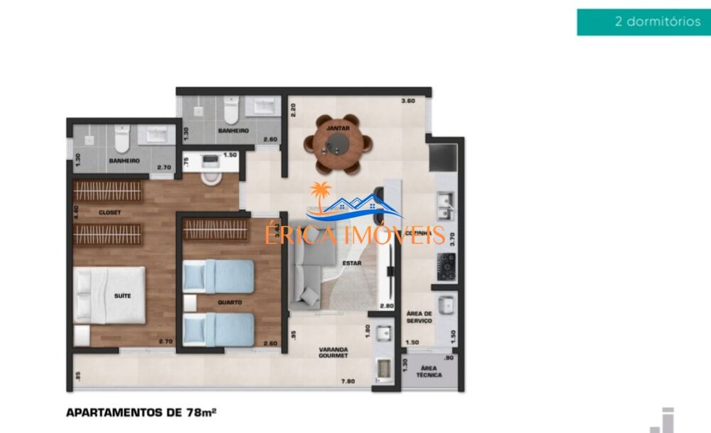 Apartamento à venda com 2 quartos, 78m² - Foto 12