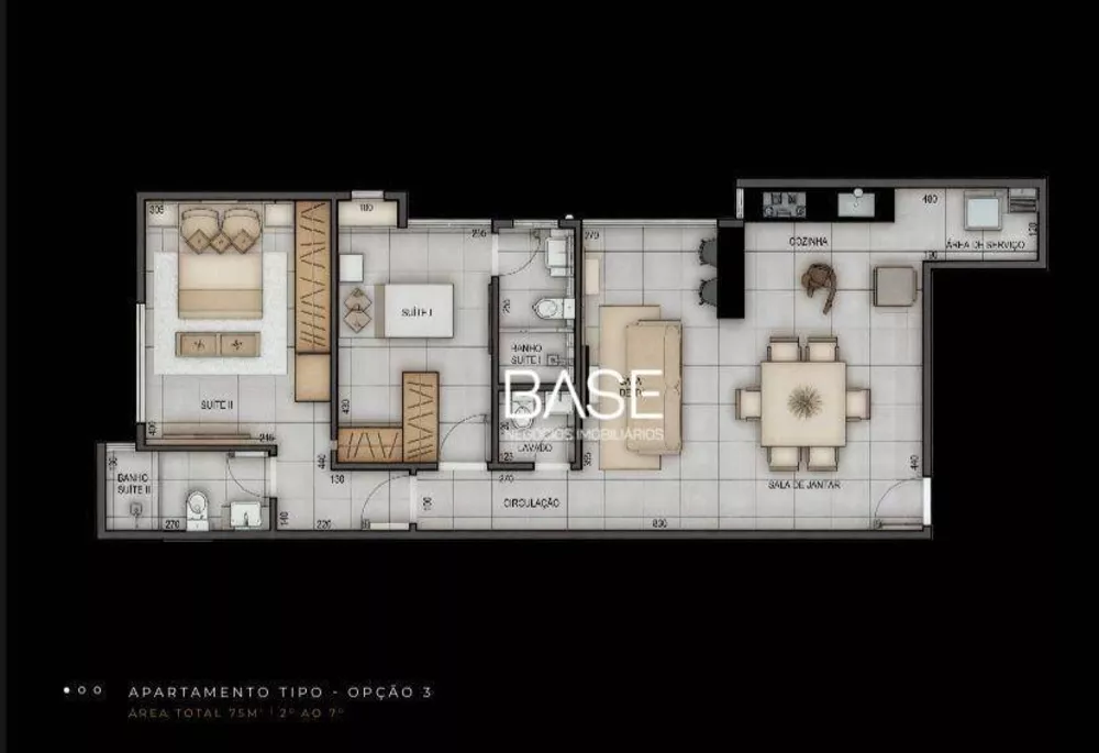 Apartamento, 2 quartos, 75 m² - Foto 3