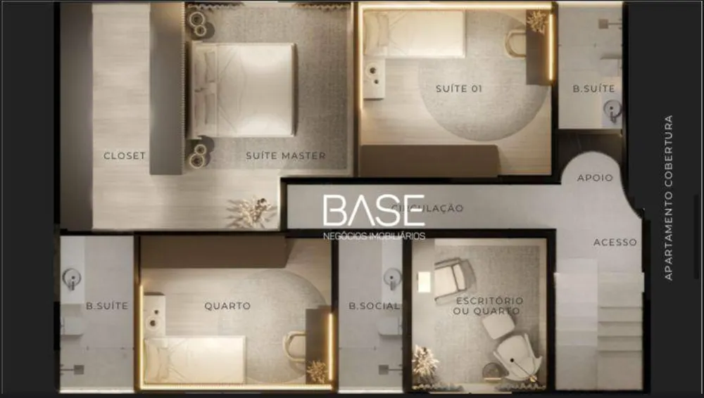 Cobertura, 3 quartos, 194 m² - Foto 1